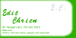 edit chrien business card